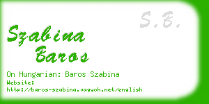 szabina baros business card